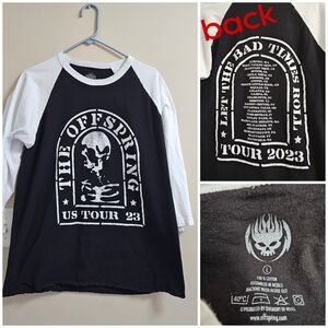 Authentic The Offspring 2023 "Let The Bad Times Roll" US Tour Raglan Large Shirt